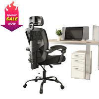 【Fathers Day Gift】FurniChic Haven Ergonomic Chair with Foot Rest, Mesh Computer Desk Chair Video Game Chair with Lumbar S...