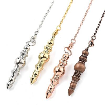 Brass Dowsing Pendulum Big Pointed Pendants
