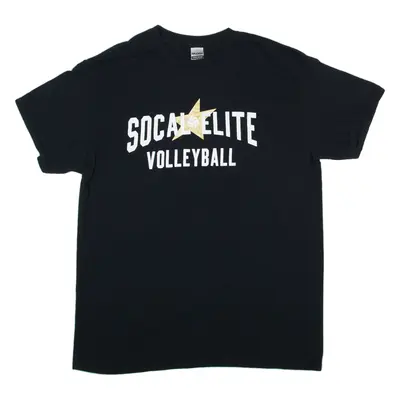 GILDAN Socal Elite Volleyball USA T-Shirt Black Short Sleeve Mens M