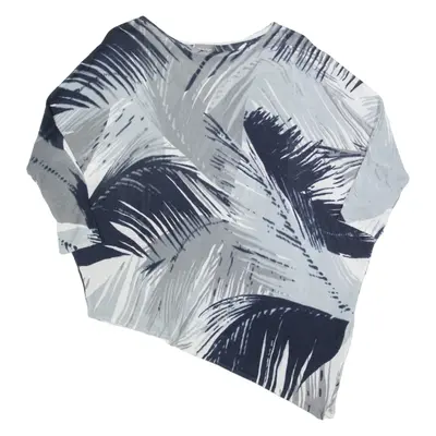PHASE EIGHT Womens Oversized Top Grey Crazy Pattern XS