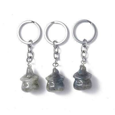Natural Labradorite Keychains