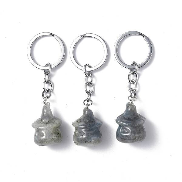 Natural Labradorite Keychains