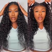 Bling Hair Wigs Deep Wave Glueless Ready to Wear 6x4 5x5 7x5 9x6 Lace Closure Wigs Human Hair Curly Water Wave Pre Cut Transp...
