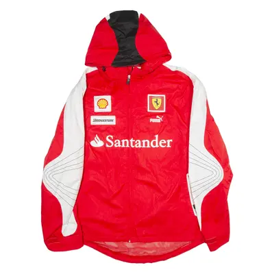 PUMA Mesh Lined Mens Jacket Red Hooded L