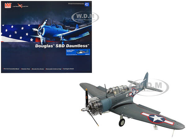 Douglas SBD-5 Dauntless Bomber Aircraft VB-16 USS Lexington (1943) United States Navy Premium Collection 1/32 Diecast...