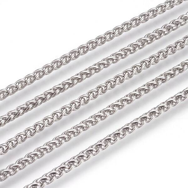 Non-Tarnish 3.28 Feet 304 Stainless Steel Wheat Chains