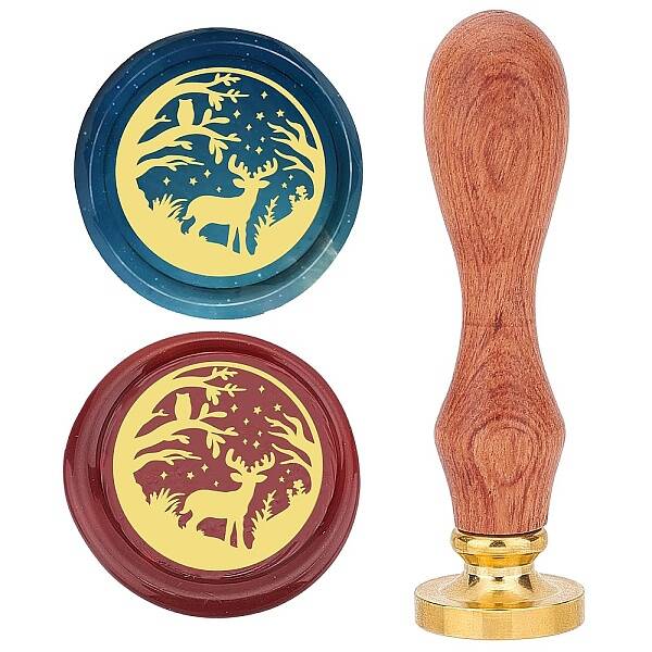 Brass Wax Seal Stamp with Wood Handle