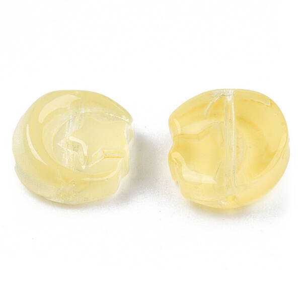 Transparent Spray Painted Glass Beads