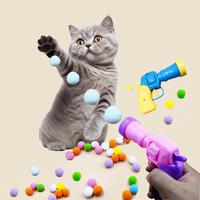 Interactive Cat Toy Pistol Set, 1 Count Cat Paw Toy Pistol & 20pcs Colorful Ball, Pet Indoor & Outdoor Playing Toy, Dog & Cat...