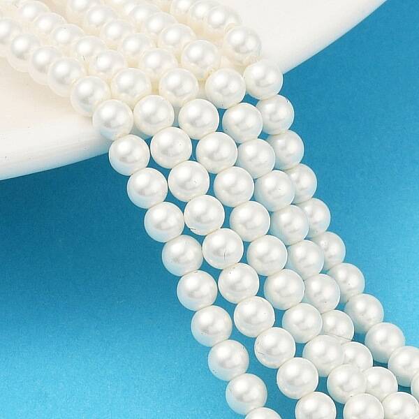 Round Shell Pearl Beads Strands