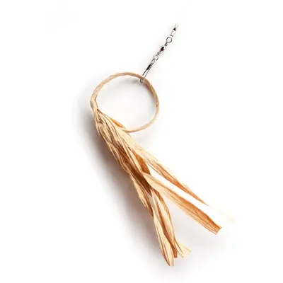 Dezi & Roo - Flutter-ring - paper ring toy wand attachment - cat toy