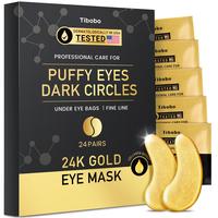 Tibobo Gold Moisturizing Eye Mask, 24pcs/set Tightening and Lifting Eye Patches, Hydrating Brightening & Firming Eye Sticker,...
