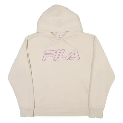 FILA Womens Cream Hoodie UK 16