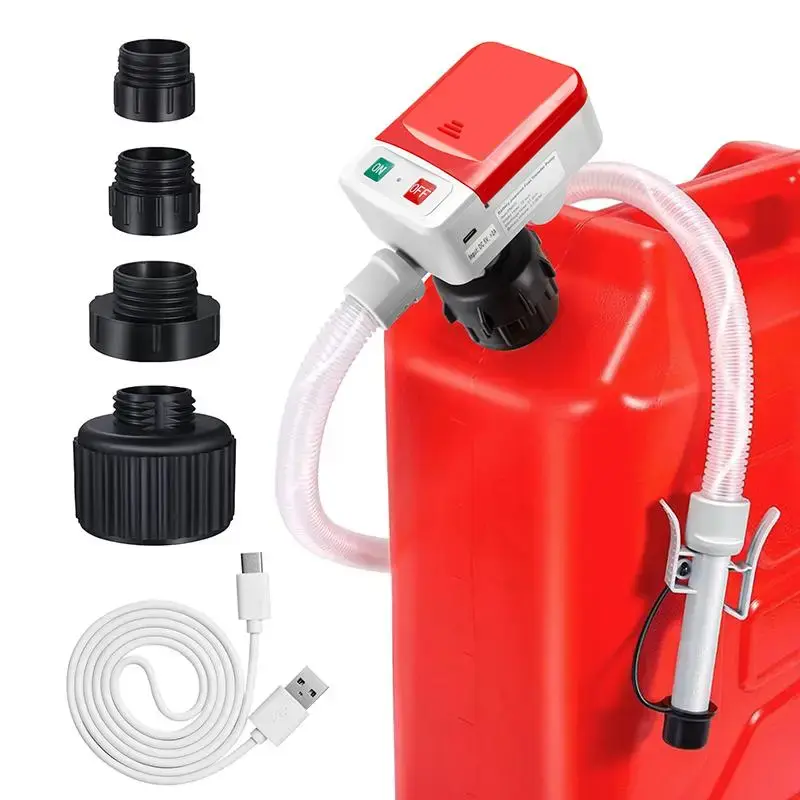 Portable Car Fuel Pump, USB Powered/AA Batteries Required Fuel Extractor, Portable Fuel Pump for Automobiles, Motorcycles, La...