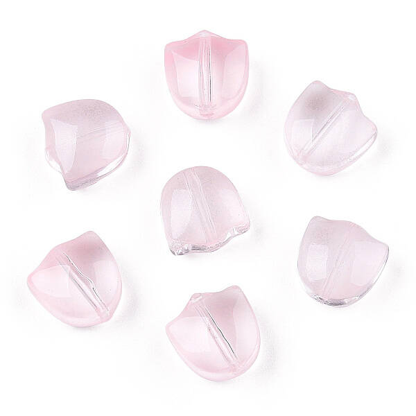 Spray Painted Transparent Glass Beads