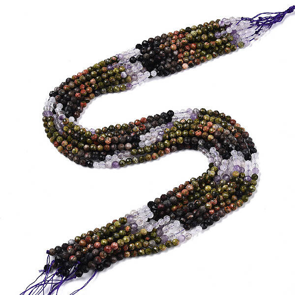 Natural & Synthetic Mixed Gemstone Beads Strands
