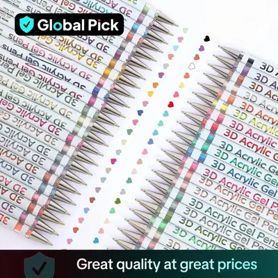 3D Acrylic Gel Pen, 1 Box Quick-drying Acrylic Gel Pen, Graffiti Painting Set, Marker Pen for Greeting Cards, Fill in Colors,...