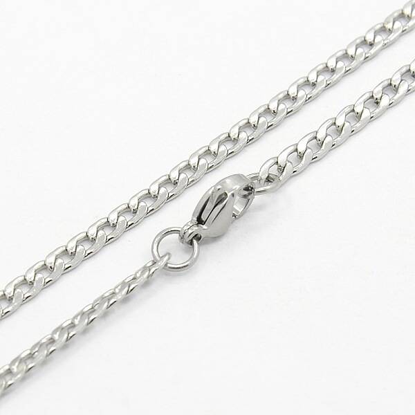 Non-Tarnish 304 Stainless Steel Curb Chain Necklaces