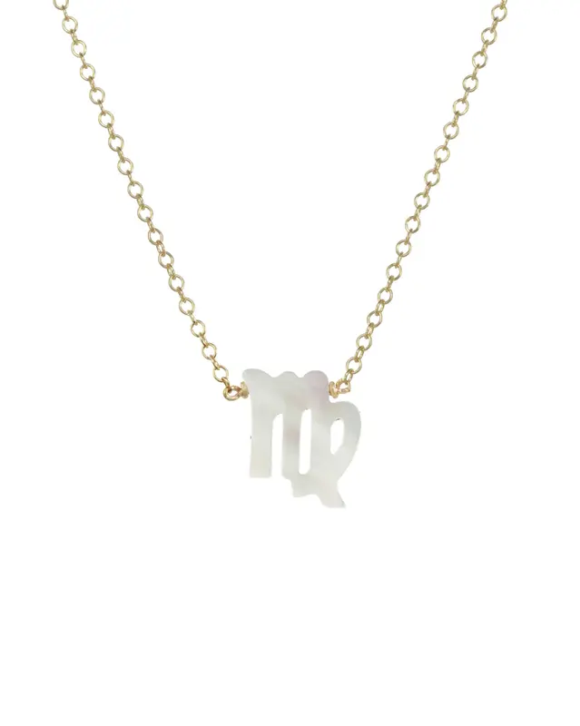 Zodiac Necklace | Metal Color: Gold | Sign: Virgo