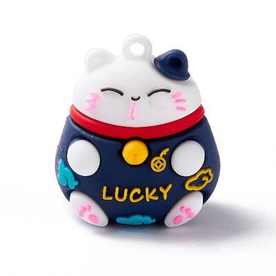 PVC Cartoon Lucky Cat Doll Pendants