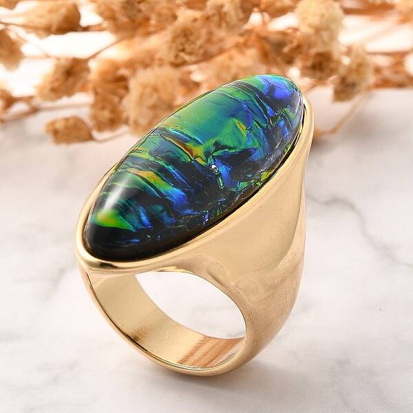 Resin Horse Eye Finger Rings