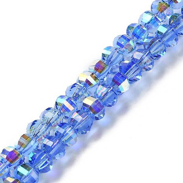 Transparent Electroplate Glass Beads Strands