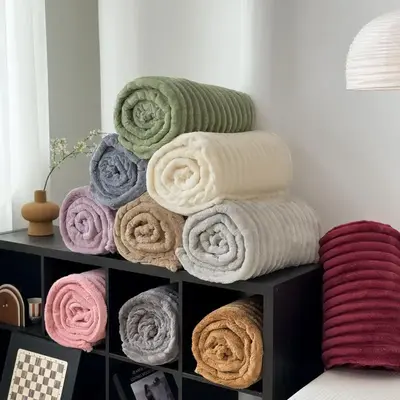 Solid Color Multifunctional Blanket, 1 Count   Soft Comfortable Warm Throw, Skin-friendly Blanket for Bed Sofa Home Decor