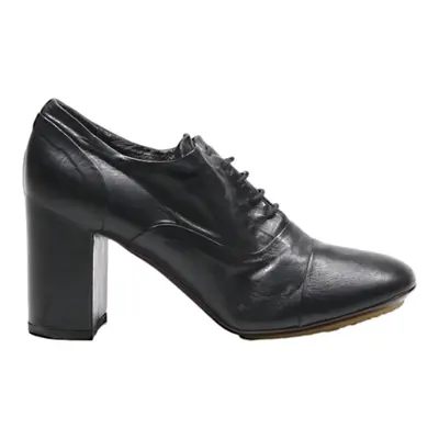 ROBERTO DEL CARLO Oxford Block Heels Black Leather Womens UK 5