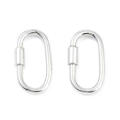 925 Sterling Silver Locking Carabiner Clasps