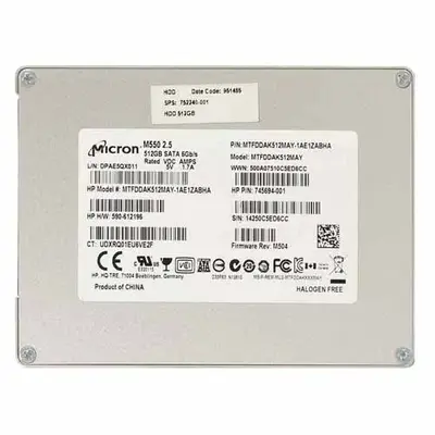 752240-001 HP 512GB Multi-Level Cell SATA 6Gb/s 2.5-Inch Solid State Drive