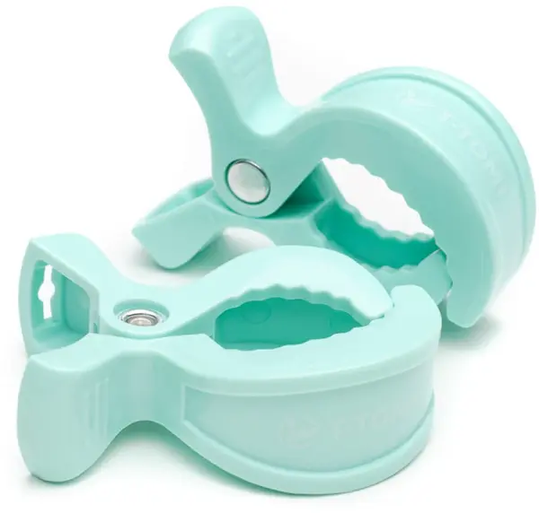 T-TOMI Pacifier Clip Clip Pastel mint 2 pieces