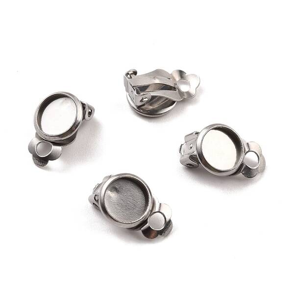 Non-Tarnish 316 Stainless Steel Clip-on Earring Findings