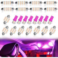 Car Led Bulb, Led Combination Set of 24 Sets, Used for Car Interior/Indoor Map Dome/ Trunk / License Lights, Etc.
