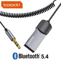 Toocki Bluetooth 5.4 Car Aux Adapter, Handsfree Calls, Wireless Music Streaming for Car Home Stereo Speakers Audio System