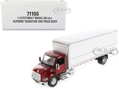 Peterbilt 536 Truck with Supreme Signature Van Body Red Metallic \
