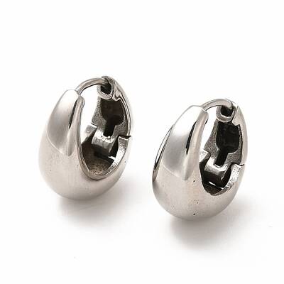 Non-Tarnish 316 Surgical Stainless Steel Thick Hoop Earrings for Women