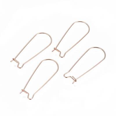 Ion Plating(IP) 304 Stainless Steel Hoop Earrings Findings Kidney Ear Wires