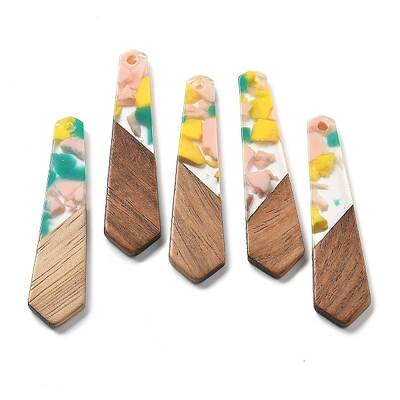 Resin and Walnut Pendants
