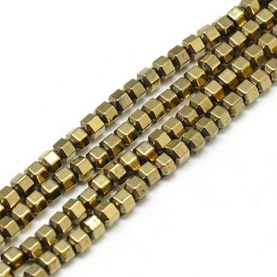 Electroplate Non-magnetic Synthetic Hematite Beads Strands