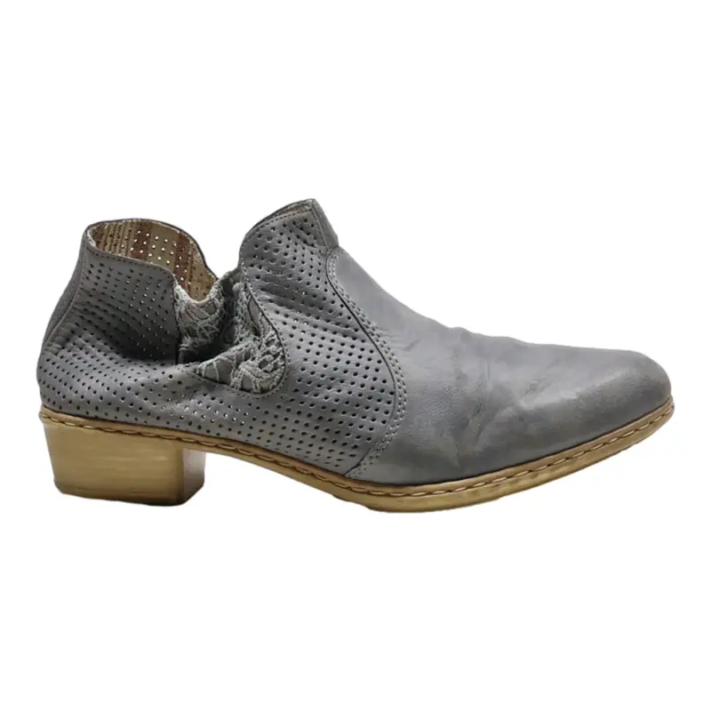 COMFORTO Chelsea Boots Grey Leather Womens UK 8