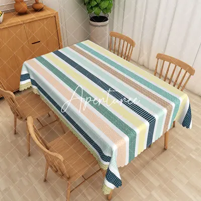 Aperturee Simple Pattern Rectangle Tablecloth For Home Decor, 52 x 70 inch, 30.82 USD, rectangle tablecloths, ZJY04985-A