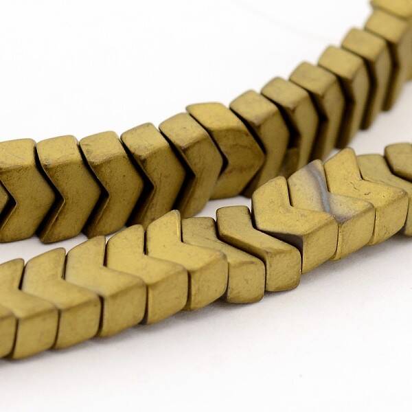 Frosted Electroplate Non-magnetic Synthetic Hematite Bead Strands