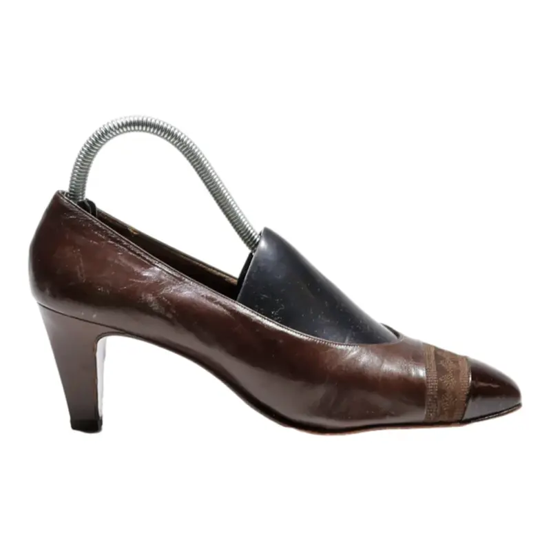 BALLY Pump Heels Brown Synthetic Womens UK 4