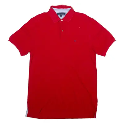 TOMMY HILFIGER Mens Polo Shirt Red L