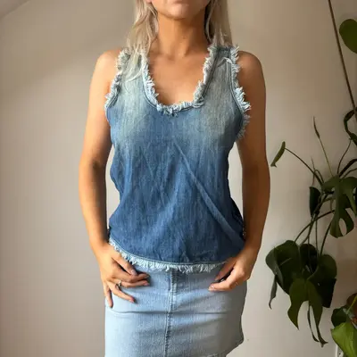 Met Top - Small Blue Cotton