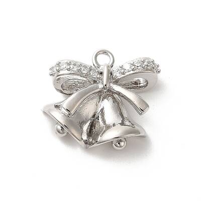Brass Micro Pave Cubic Zirconia Charms