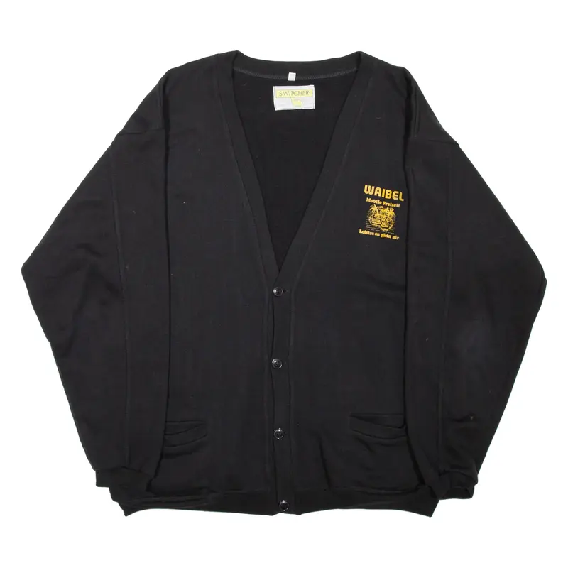 SWITCHER Mens Overcoat Coat Black XL