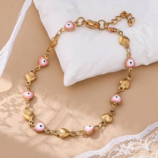 Ion Plating(IP) 304 Stainless Steel Link Chain Bracelets