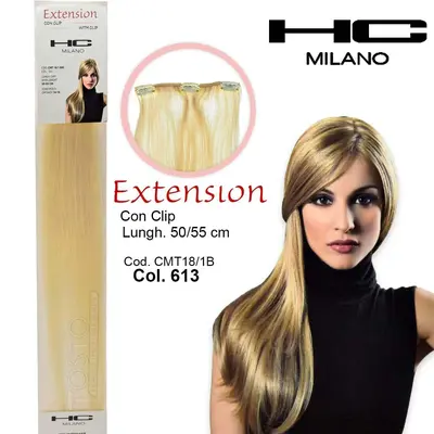 Hc milano extension 3 clips no remy width 14-16cm length 50cm col.613