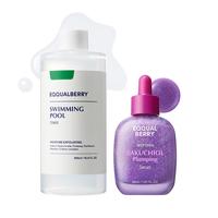 EQQUALBERRY Glow Duo | Swimming Pool Toner & Bakuchiol Plumping Serum | Radiant Skin with Retinol Alternative for Sensitive S...